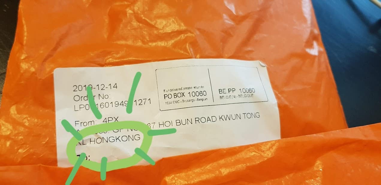 package from China